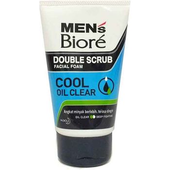 Biore Men Double Scrub Facial Foam Oil Clear 50g