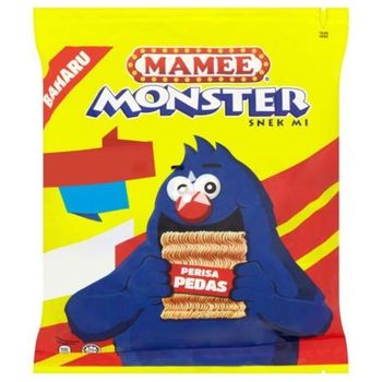 Mamee Monster Noodle Snack Spicy Pedas Flavour 9 packs x 25g