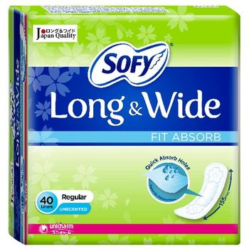 Sofy Pantyliner Long And WideFit Absorb Anti Bac 40 pieces