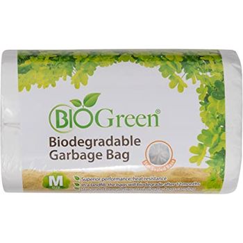 Biogreen Disposable Garbage Bag White Medium