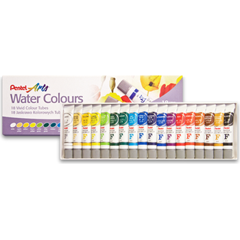 Pentel Arts Water Colours Assorted Colours 18 Colour Set