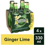 Perrier Sparkling Mineral Bottle Water Ginger Lime 4 x 330ml