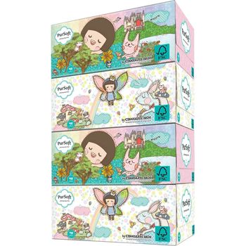 Pursoft Facial Tissue Box Fantasy 3ply