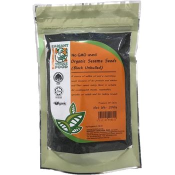 Radiant Sesame Black Organic Unhulled 200g