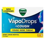 Vicks Vapo Drops Plus Cough Honey Lemon Menthol 16 Lozenges