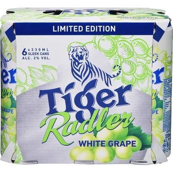 Tiger Radler White Grape 6 x 330ml