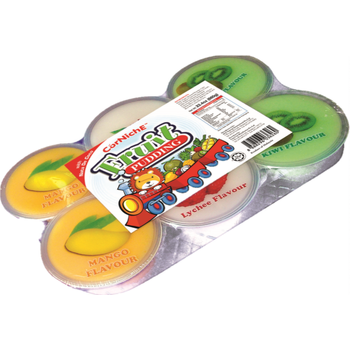 CorNiche Mixed Fruit Pudding Tray with Nata De Coco 6pcs 110g