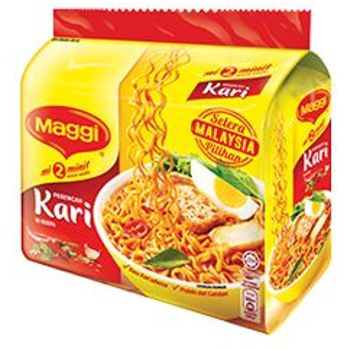 Maggi 2 Minit Kari Noodles 5 x 79g