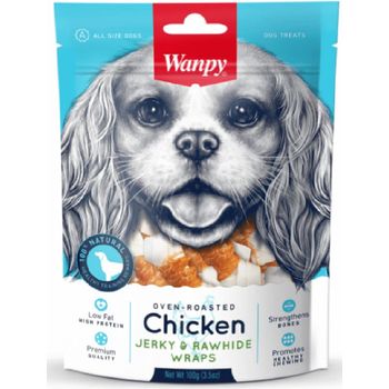 Wanpy Rawhide Wraps Chicken Jerky Strips 100g