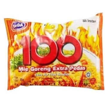 Gaga Fried Instant Noodles Extra Hot 88g