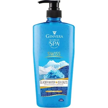 Ginvera World Spa Swiss Shower Scrub Glacier Water And Sea Salts 750ml