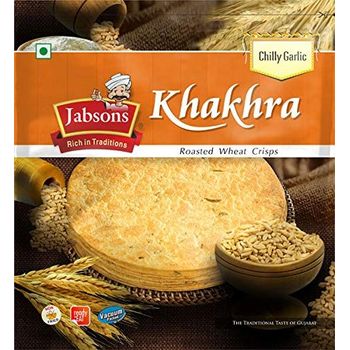 Jabson's Khakhra Roasted Wheat Crisps Chilly Garlic 180g