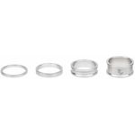 Wolf Tooth Precision Headset Spacers, Silver 3,5,10,15mm kit