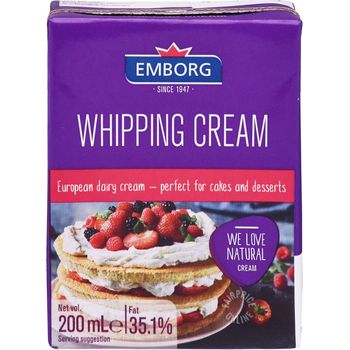 Emborg European Whipping Cream 200ml