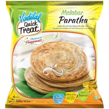Vadilal Quick Treat Frozen Food Paratha Malabari 300g