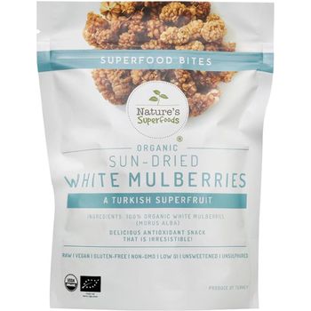Nature's Superfoods Organic Sun-Dried White Mulberries 125g