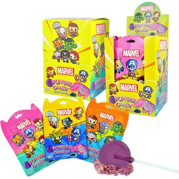 YLF Marvel Popping Candy With Lollipop Grape 1 Pack