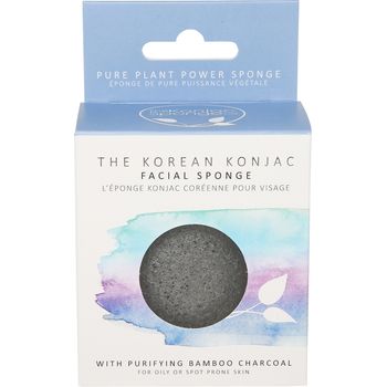 The Konjac Sponge Premium Face Puff Bamboo Charcoal