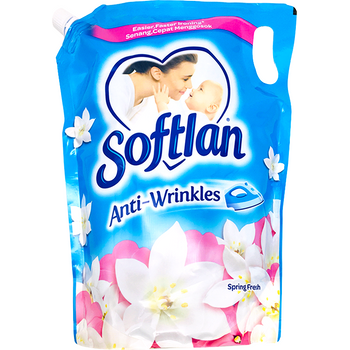 Softlan Anti Wrinkles Fabric Softener Spring Fresh Refill 1.6l