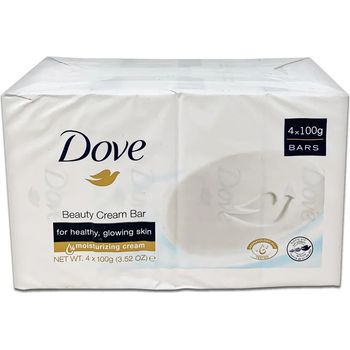 Dove Beauty Cream For Healthy Glowing Skin Bar Soap 4 x 100g
