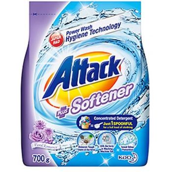 Attack Powder Detergent Plus Softener Floral Romance 700g