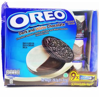 Oreo Sandwich Cookies Dark and White Chocolate Flavored 256.5g
