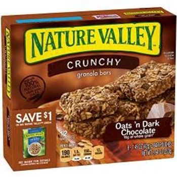 Nature Valley Crunchy Oatsn Dark Chocolate Granola Bars 250g