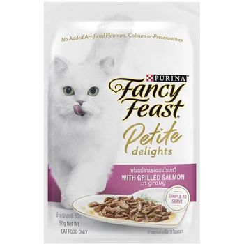 Fancy Feast Petite Delights Grilled Salmon In Gravy 50g