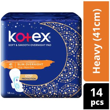 Kotex Soft Smooth Slim Overnight Wing Pads Heavy41cm