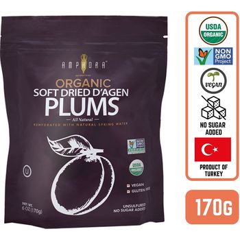 Amphora Organic Soft Dried Plums 170g