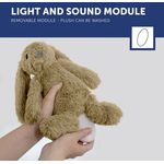 Zazu Baby Sleep Soother with Nightlight Ro The Rabbit Taupe