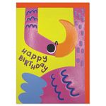Raspberry Blossom Happy Birthday Flamingo
