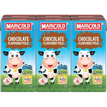 Marigold Uht Packet Milk Chocolate 6 x 200ml