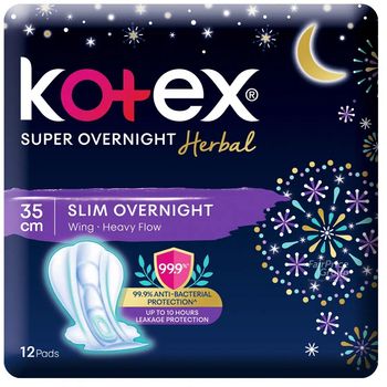 Kotex Super Overnight Herbal 12 Sheets 35cm