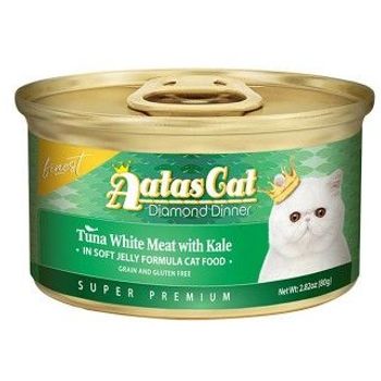 Aatas Cat Canned Food Finest Diamond Dinner Tuna With Kale In Jelly 80g