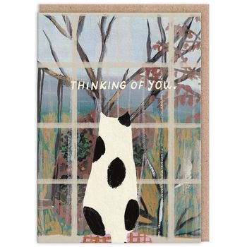 Ohh Deer Cat Window Thinking Of You