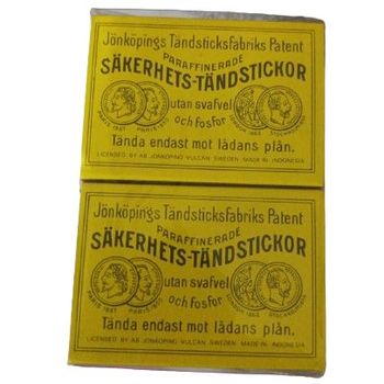 Satvik Sakerhets Tandstickor Wood Safety Match Sticks Box 10s
