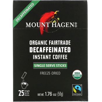 Mount Hagen - Organic Instant Coffee, Freeze Dried Regular Sticks (50g)