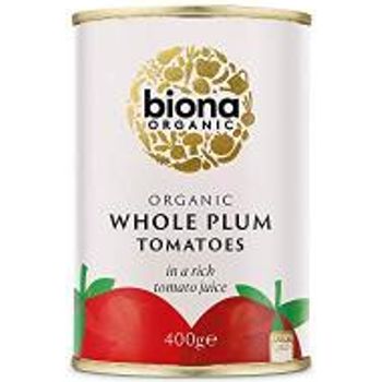 Biona Organic Whole Plum Peeled Tomatoes 400g