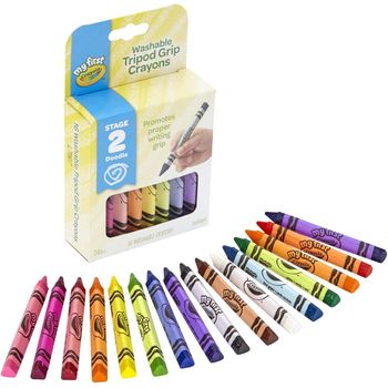 Crayola My First Washable Tripod Grip Crayons 16 Pack