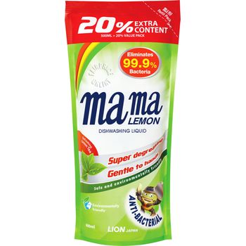 Mama Lemon Dishwashing Liquid Refill Green Tea