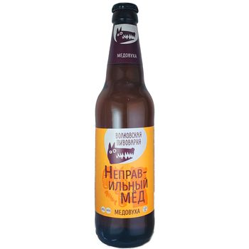 Wolf's Brewery Wrong Honey Mead 450ml ABV 4%