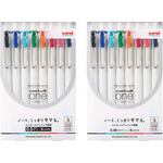 Uni-Ball One Gel Retractable Pen 0.38 / 0.5mm 8 Colours Set