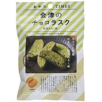 Onogi Foods Snack Times Aizu Chocolate Rusk Matcha Milk Flavor 30g