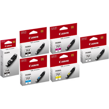Canon Ink Cartridge PGI-750XL Black / CLI-751XL Black / Cyan / Magenta / Yellow / Grey