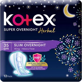 Kotex Super Overnight Herbal 12 Sheets 35cm