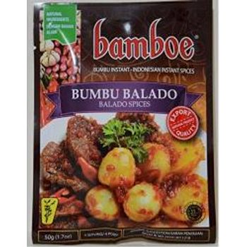 Bamboe Bumbu Balado Spices 50 Gram1.7oz Pack Of 6