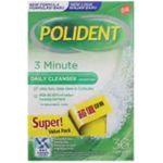 Polident Denture Cleanser Tablets 3 Minute Per Pack 2 x 36