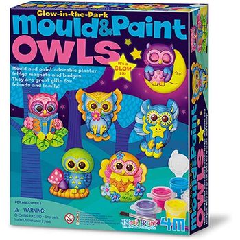 4M Mould and Paint Glow Owls