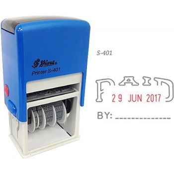 Shiny Self Inking Date Stamp Paid S-401